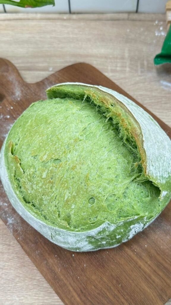 Soft & Fluffy Green Bread Loaf Recipe