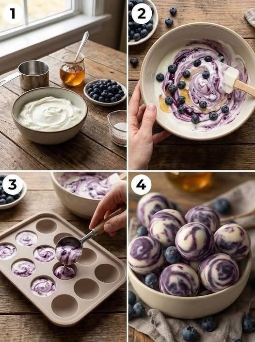 Blueberry Greek Yogurt Bites