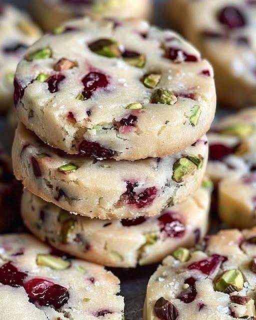 Cranberry pistachio Refrigerator cookies