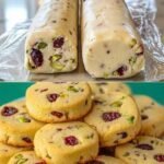 Sourdough Pistachio Cranberry Shortbread Cookies (Full Recipe)